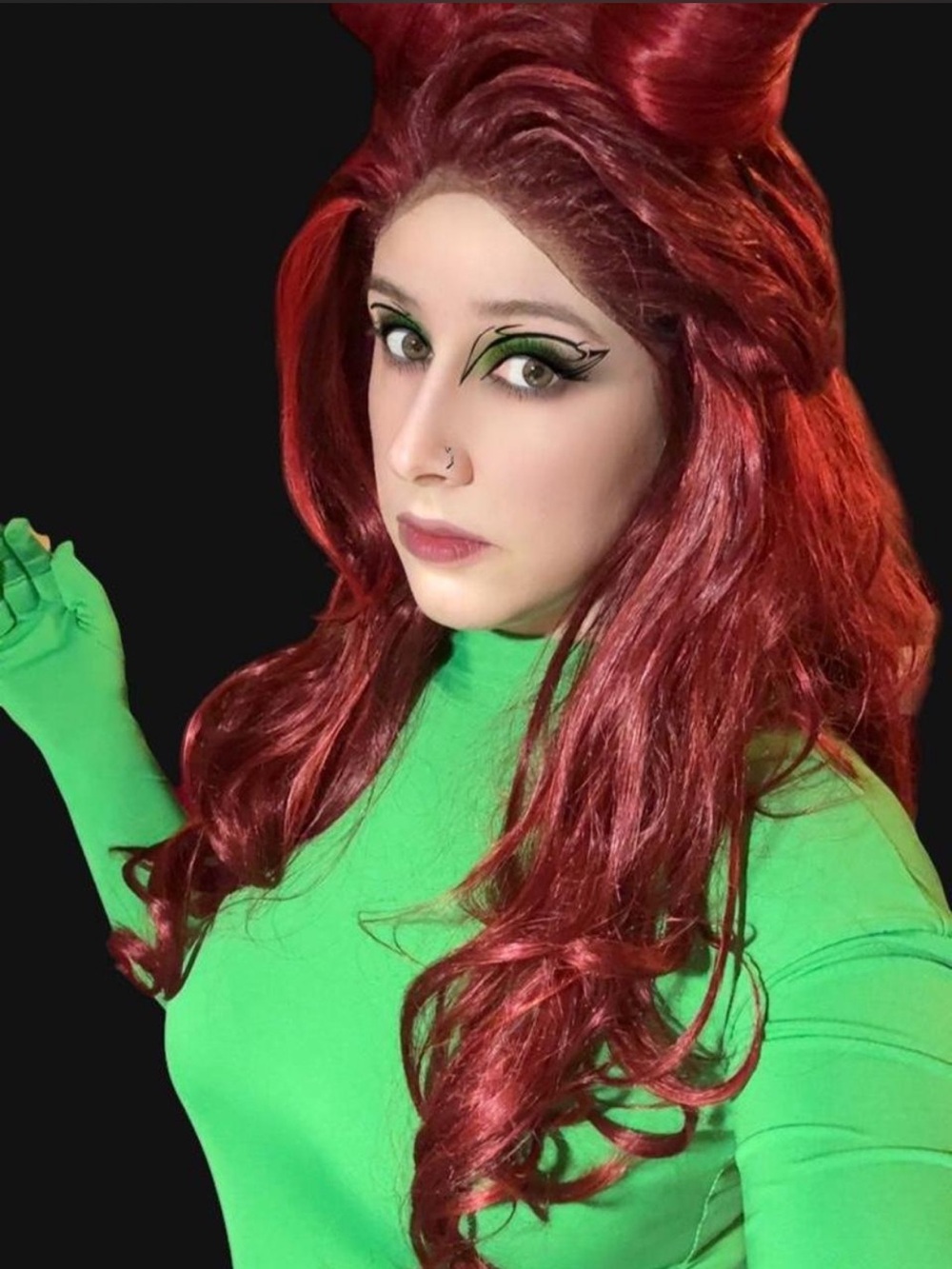 Poison Ivy costume and wig